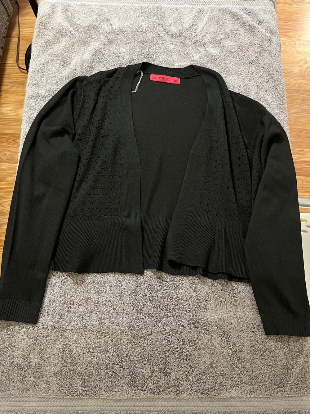 Love Scarlett Black Open-Front Knit Cardigan